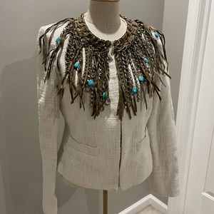 Gorgeous Tweed / Suede Jacket - Boston Proper - RARE